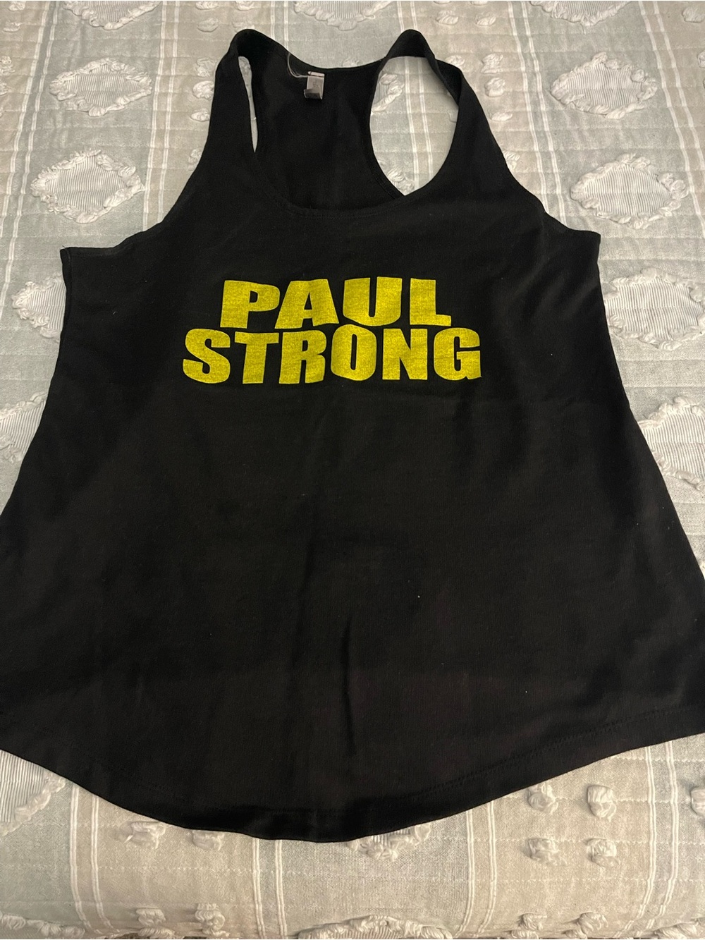 Source Unknown Black Tank Top with Yellow Logo